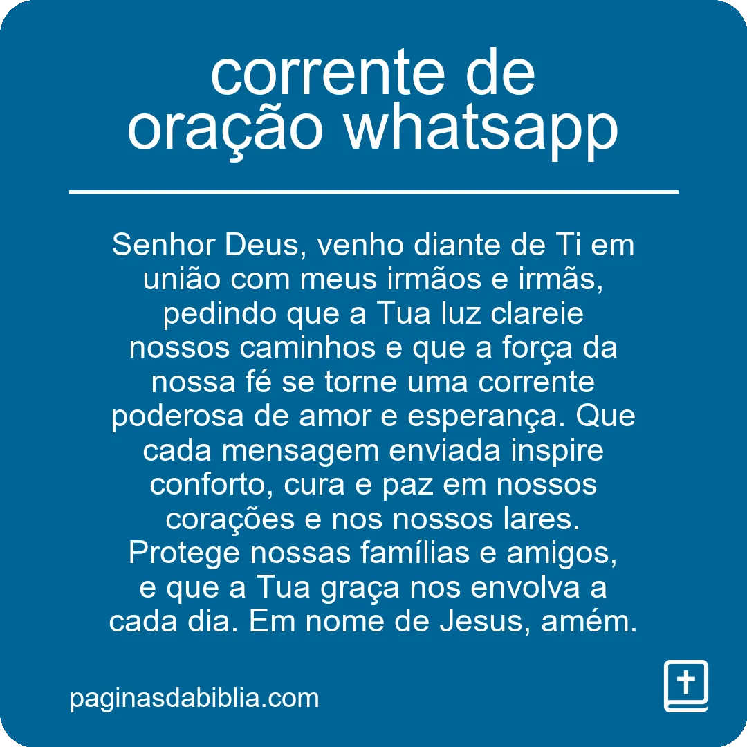 corrente de oração whatsapp