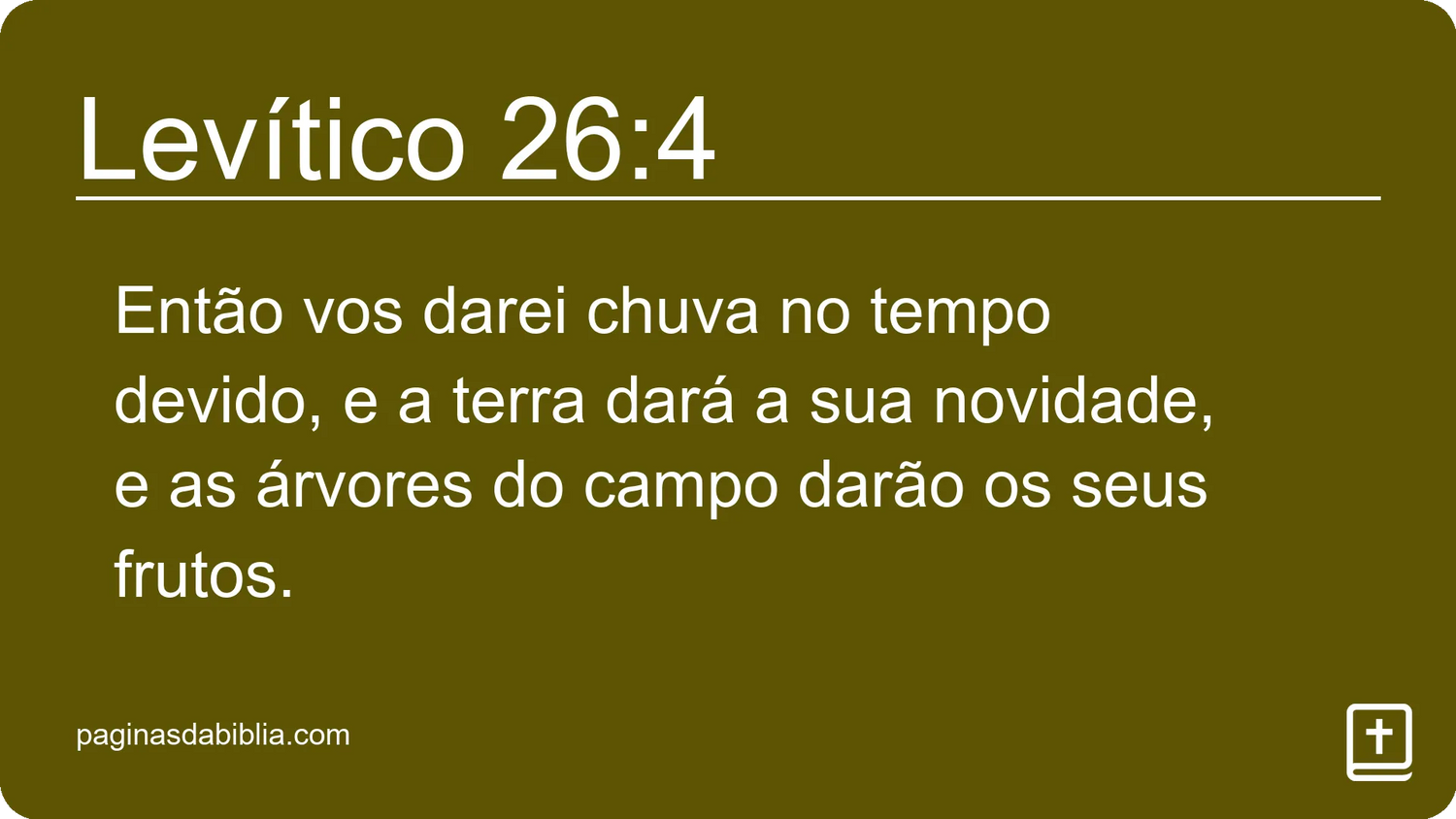 Levítico 26:4