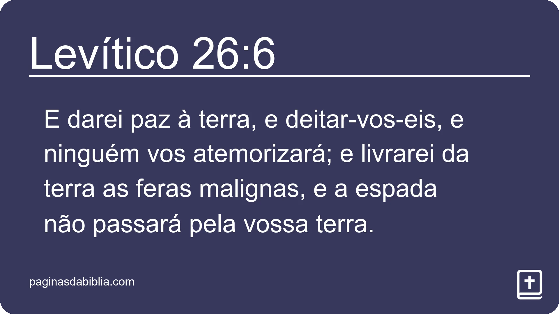 Levítico 26:6