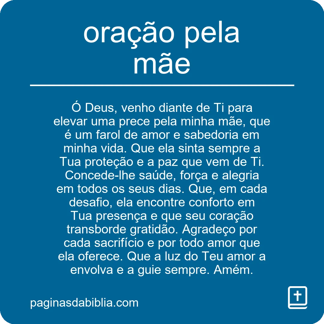 oração pela mãe