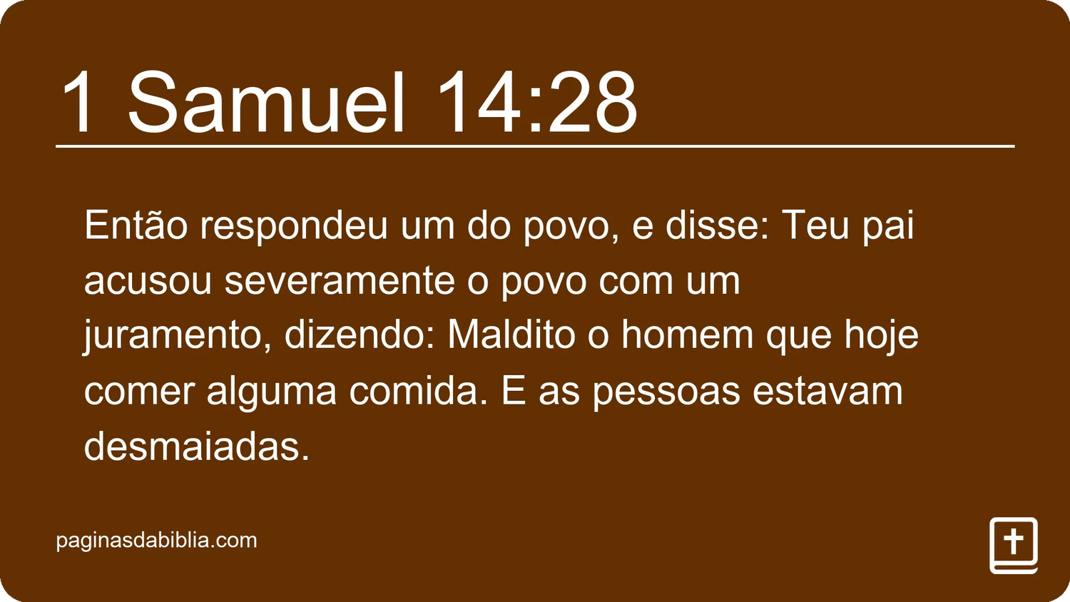 1 Samuel 14:28