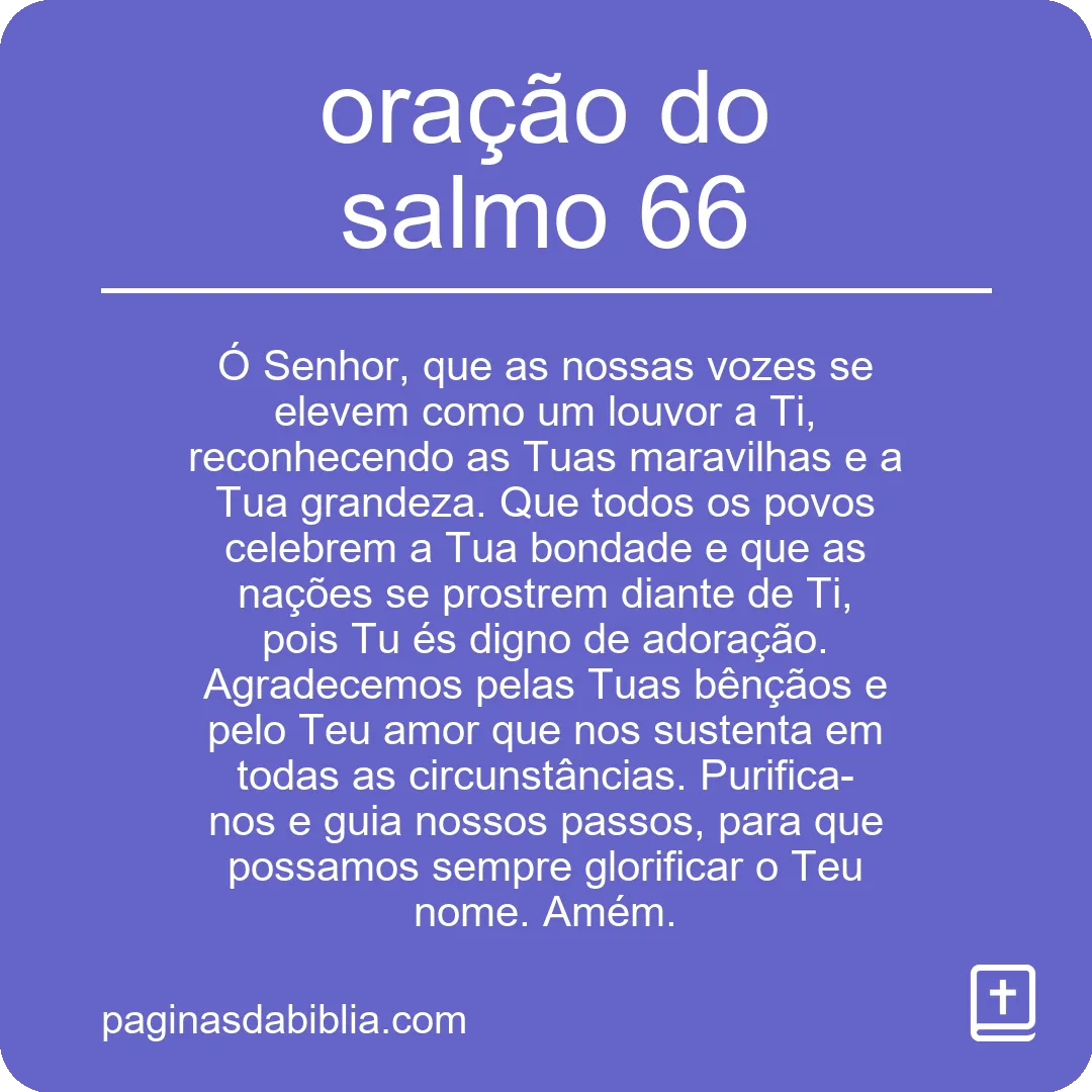 oração do salmo 66