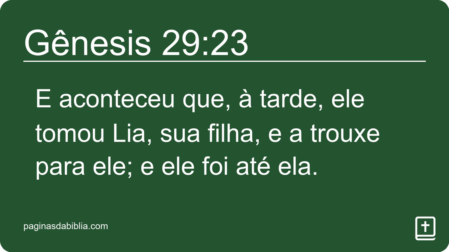 Gênesis 29:23