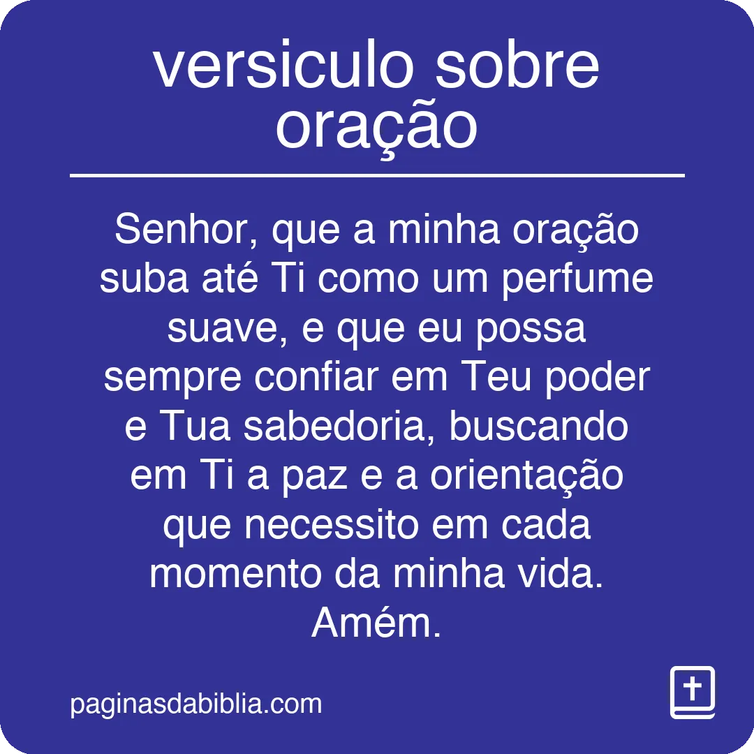 versiculo sobre oração