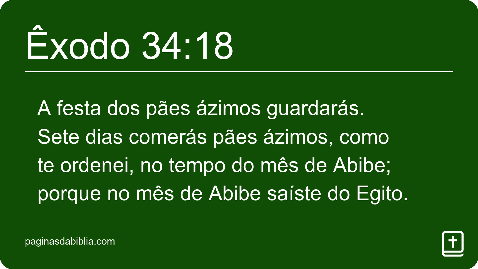 Êxodo 34:18