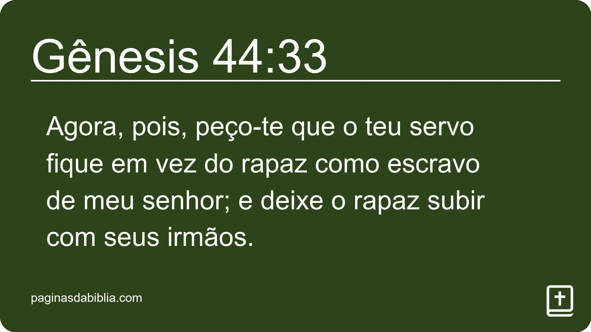 Gênesis 44:33