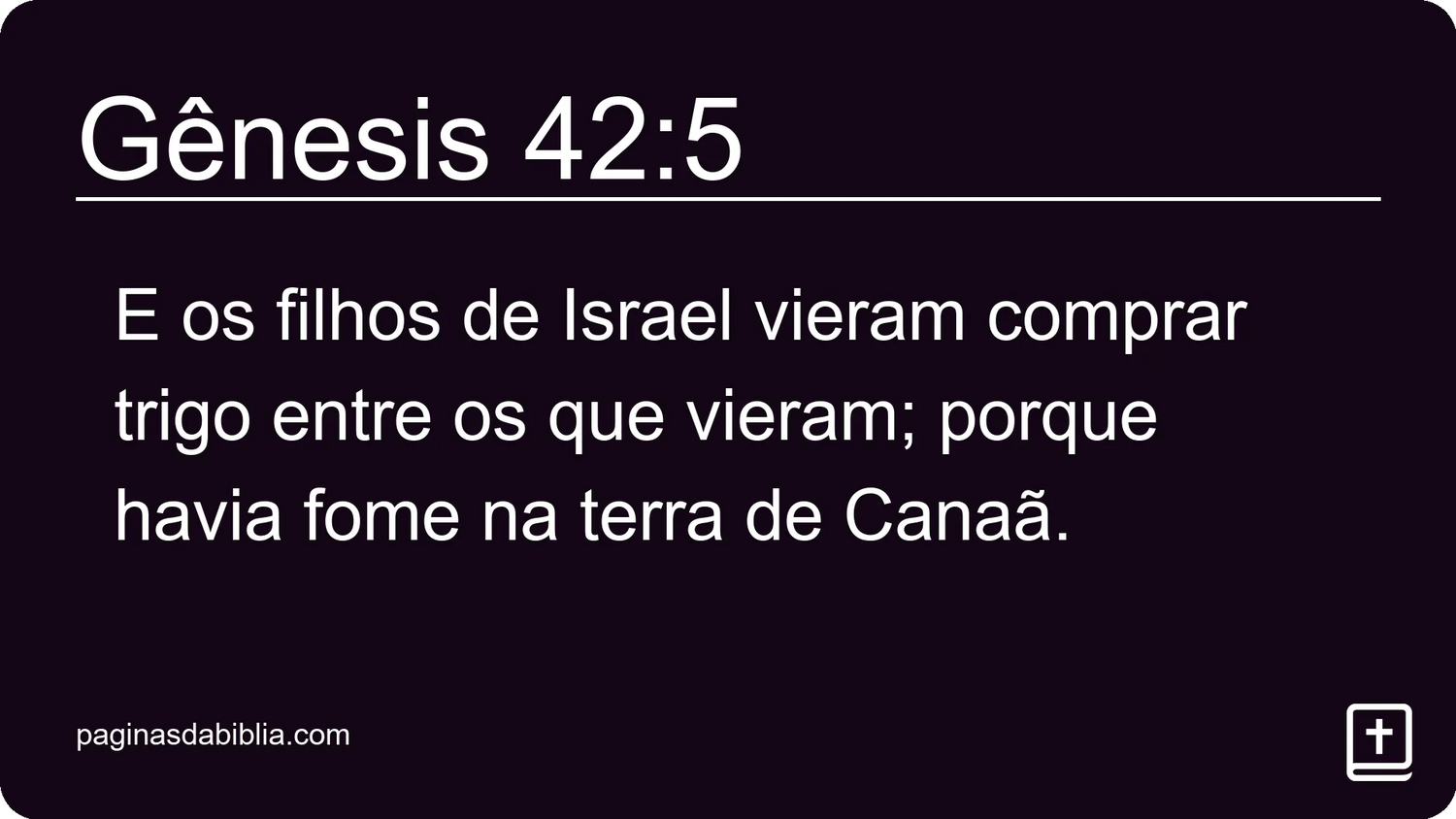 Gênesis 42:5