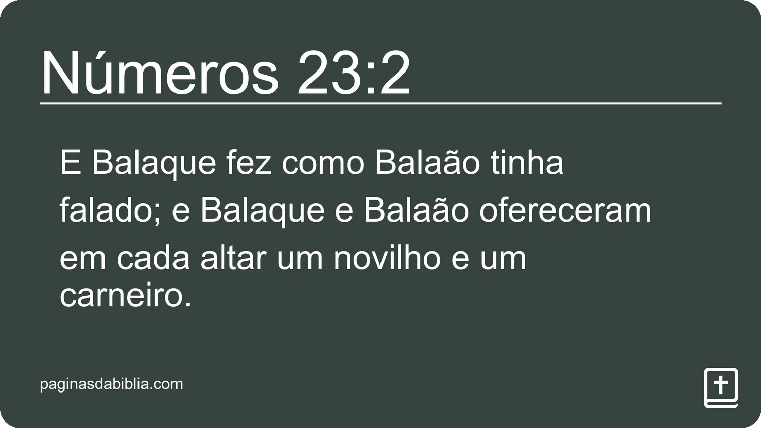 Números 23:2