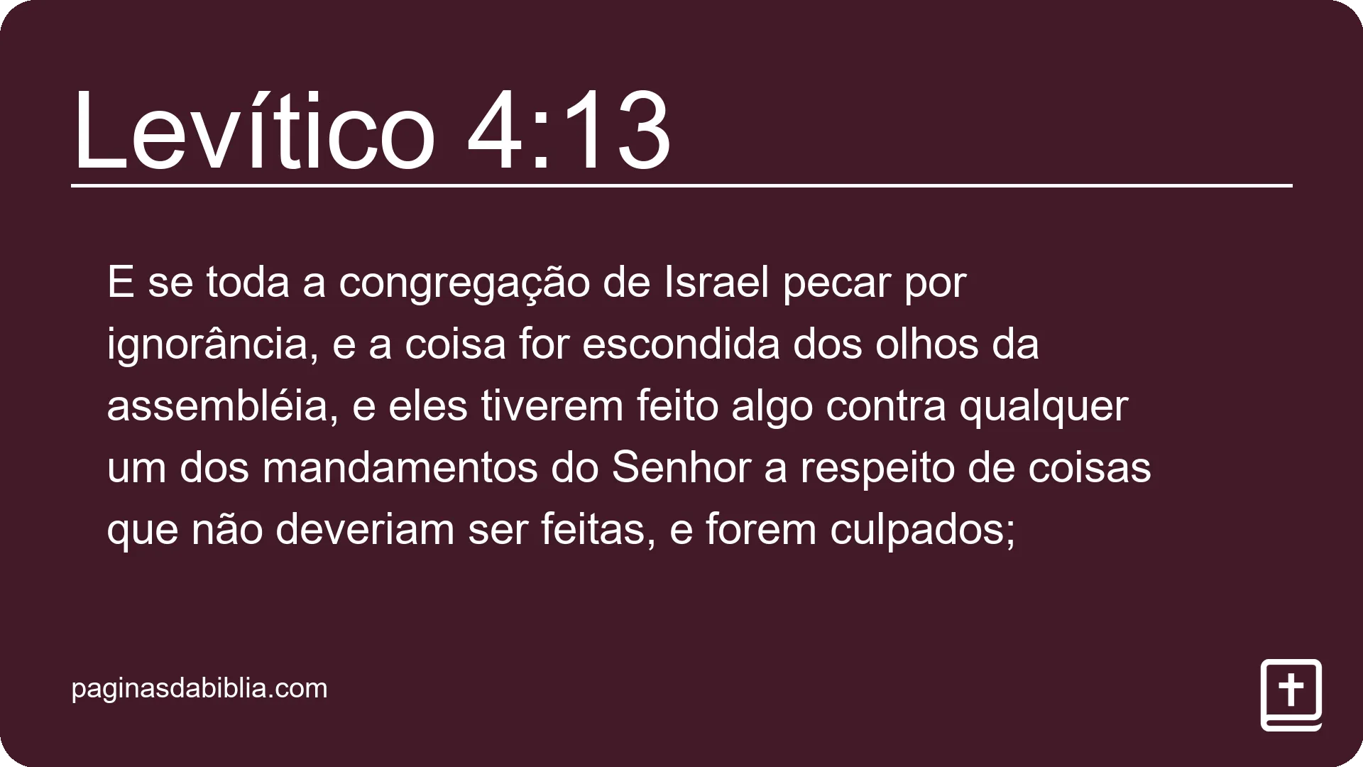 Levítico 4:13