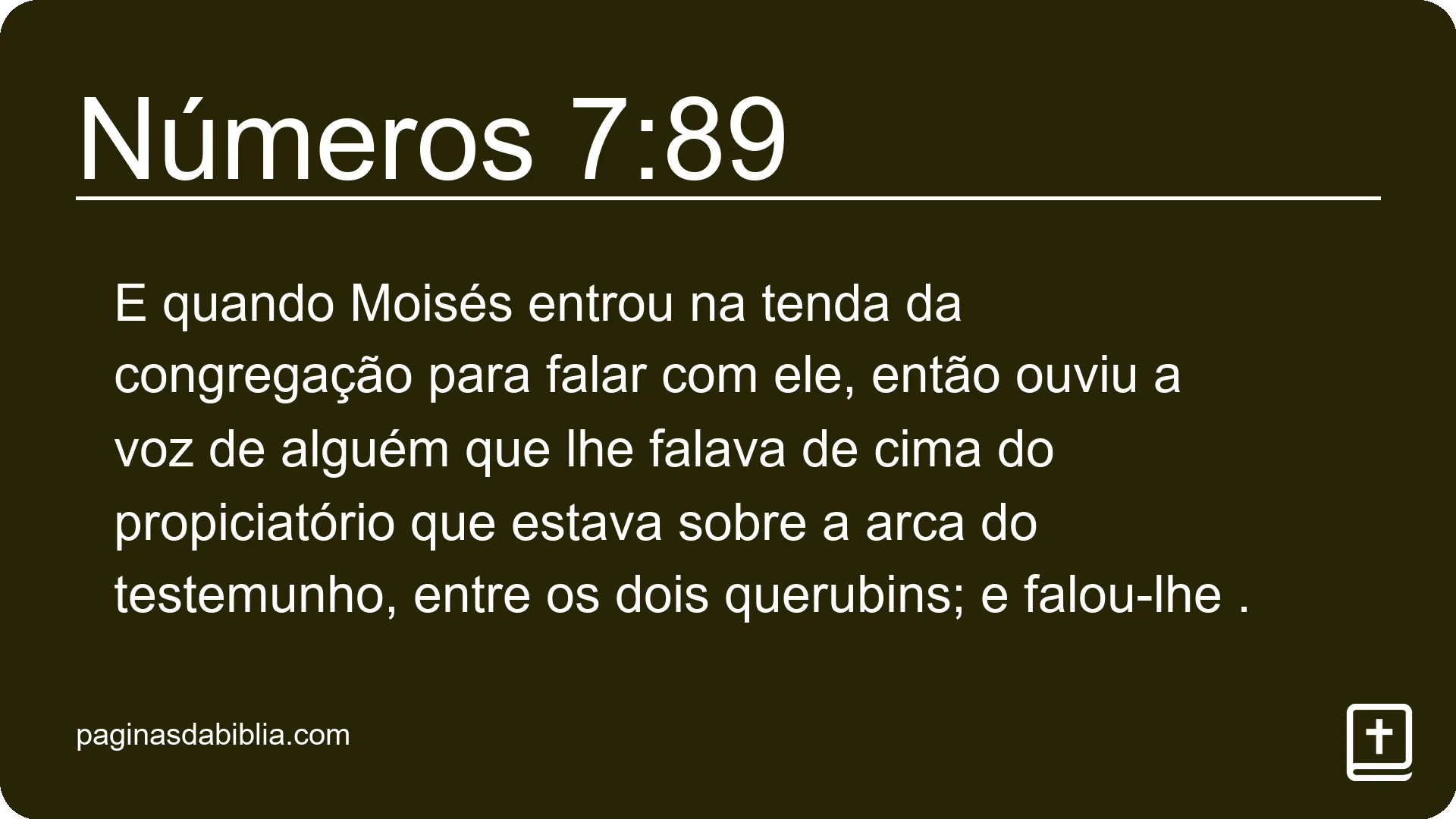 Números 7:89