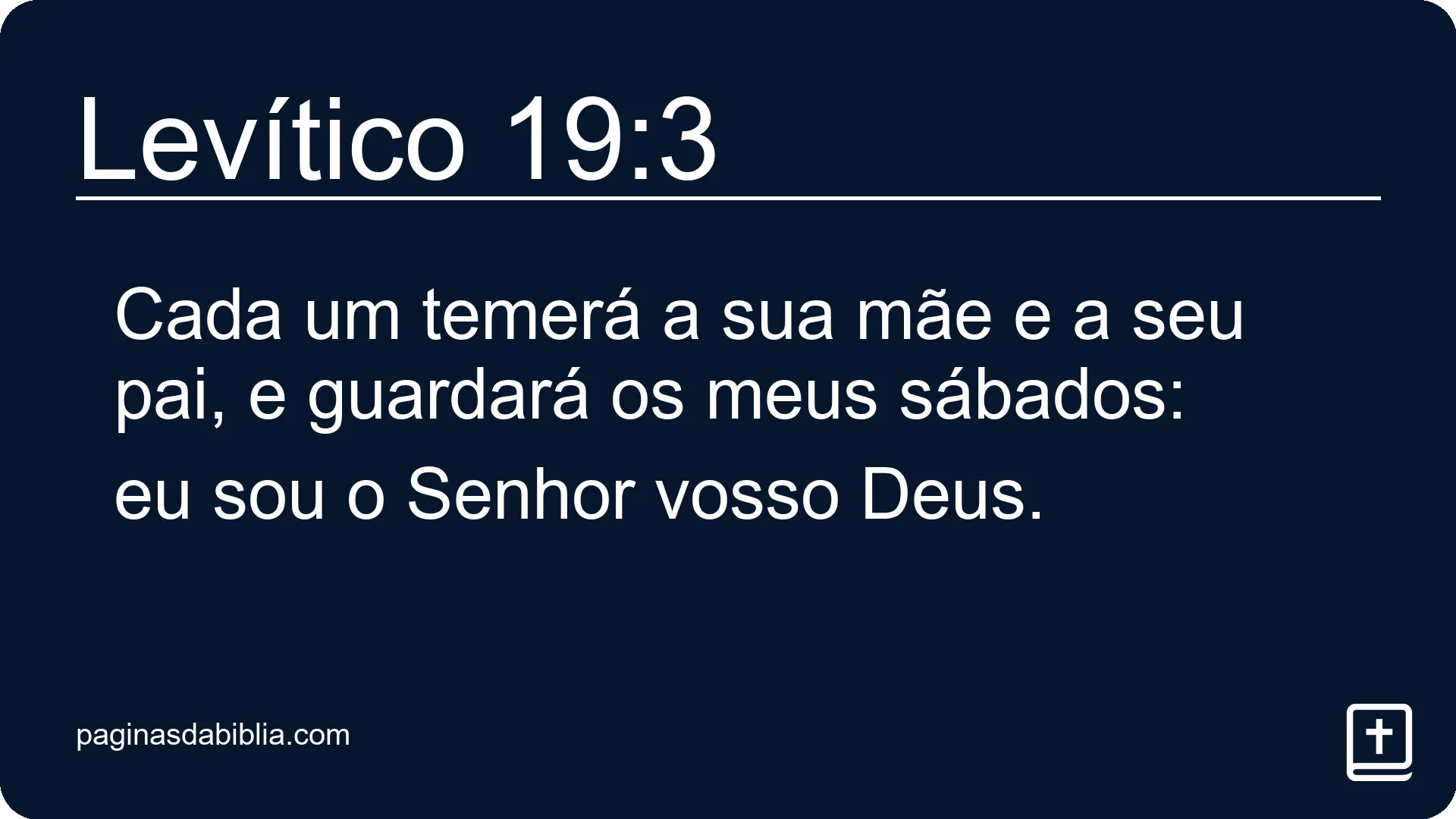 Levítico 19:3