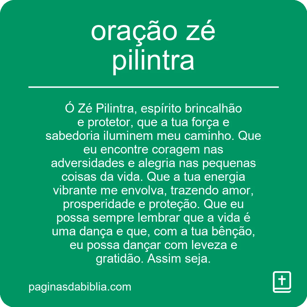 oração zé pilintra