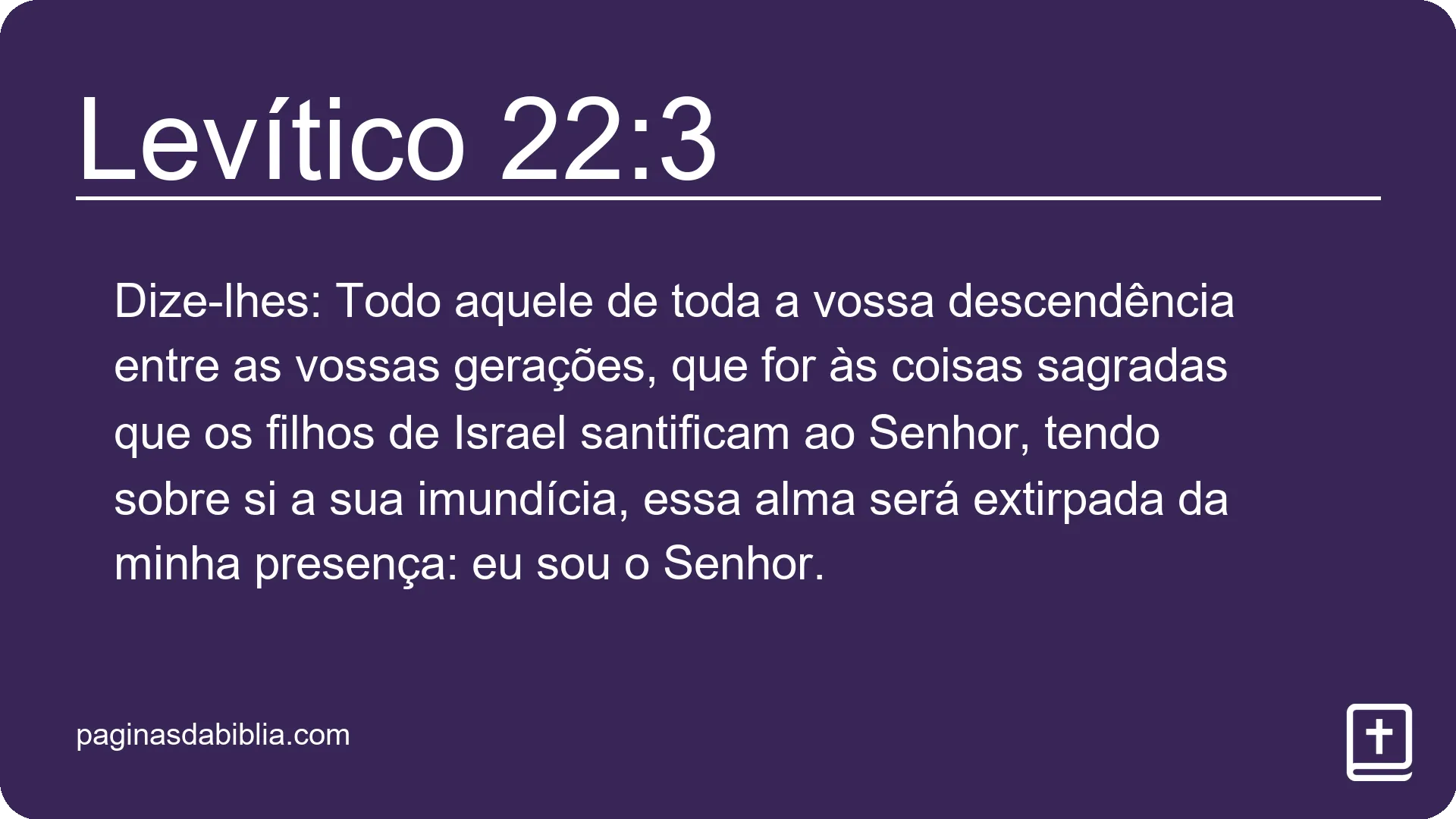 Levítico 22:3