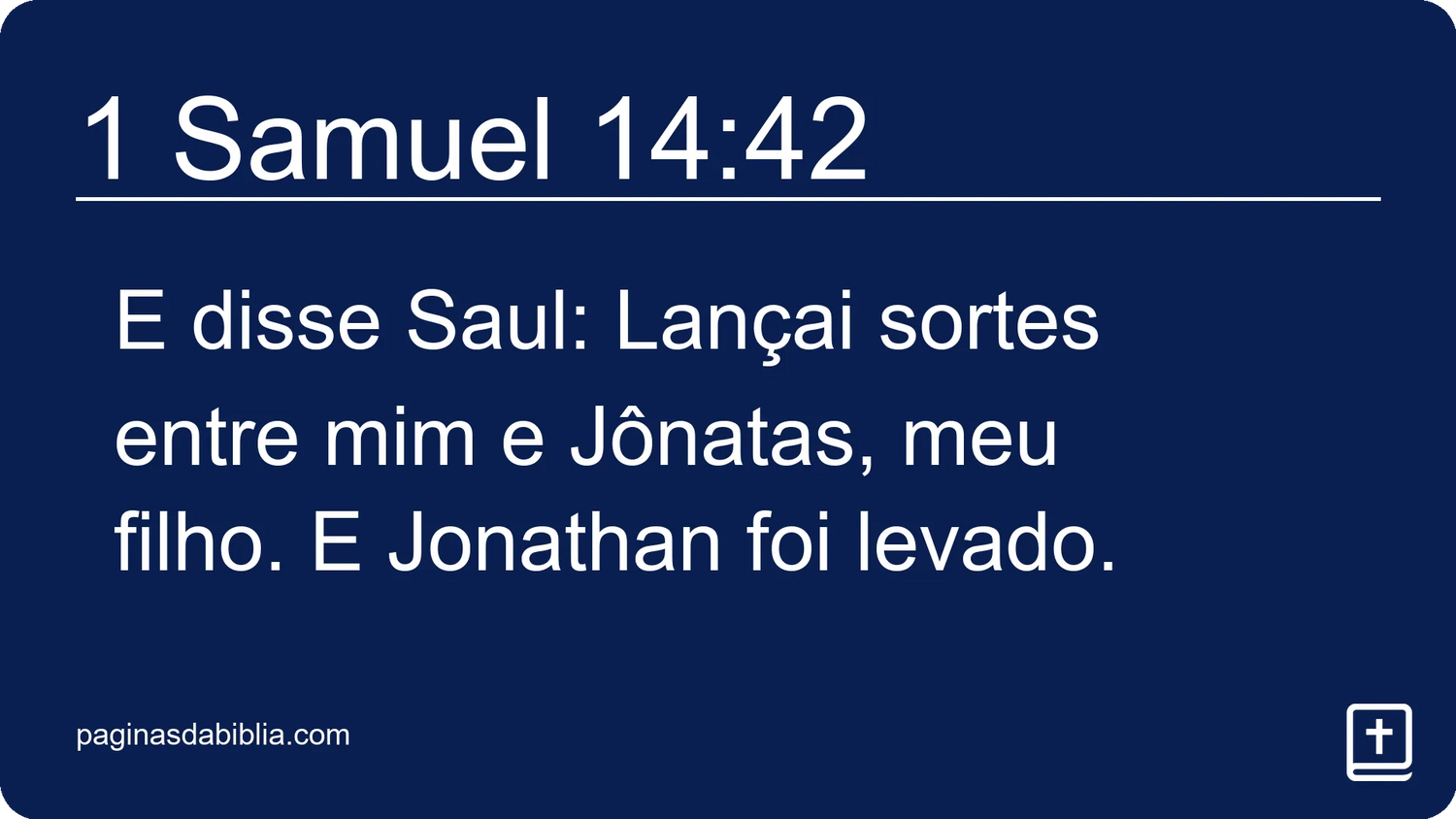 1 Samuel 14:42