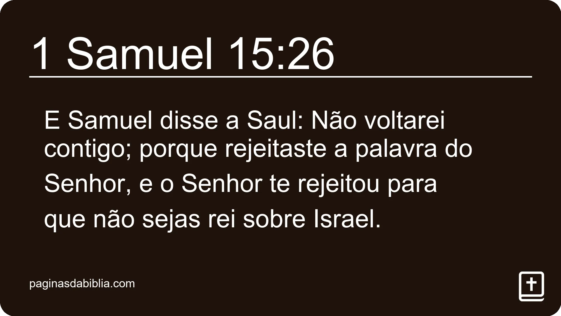 1 Samuel 15:26