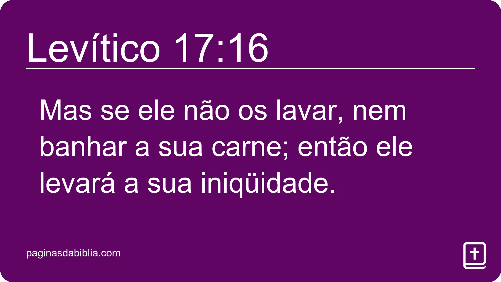 Levítico 17:16