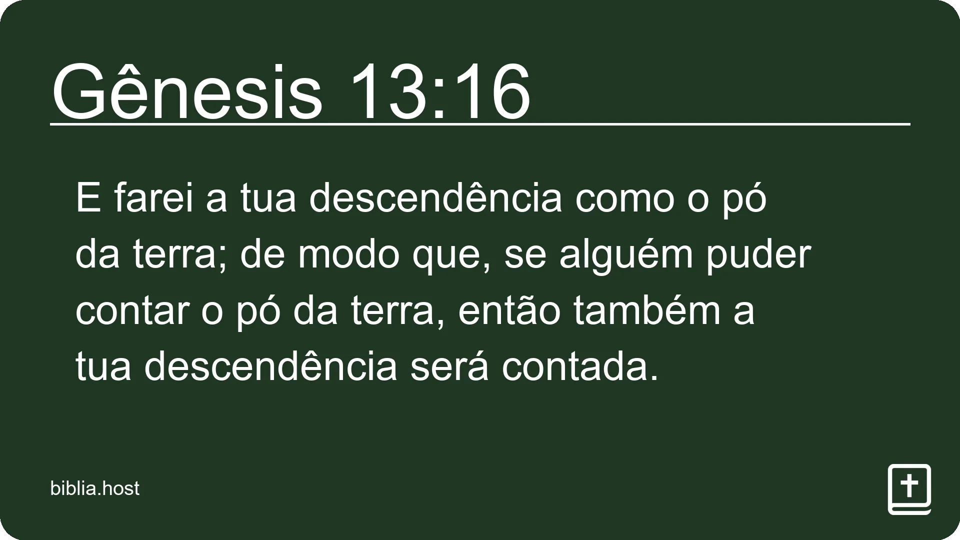 Gênesis 13:16