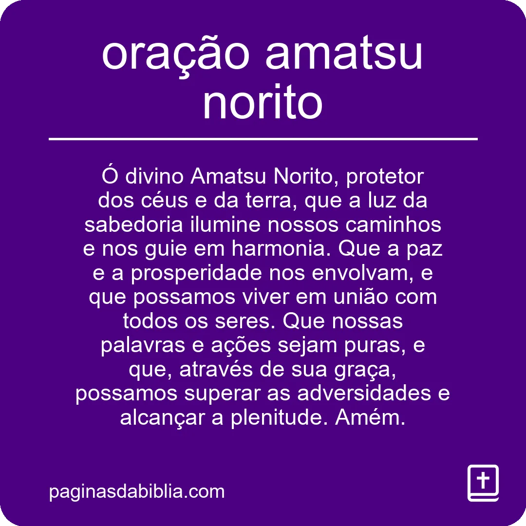 oração amatsu norito