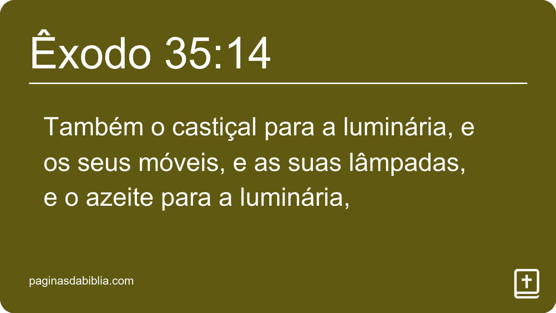 Êxodo 35:14