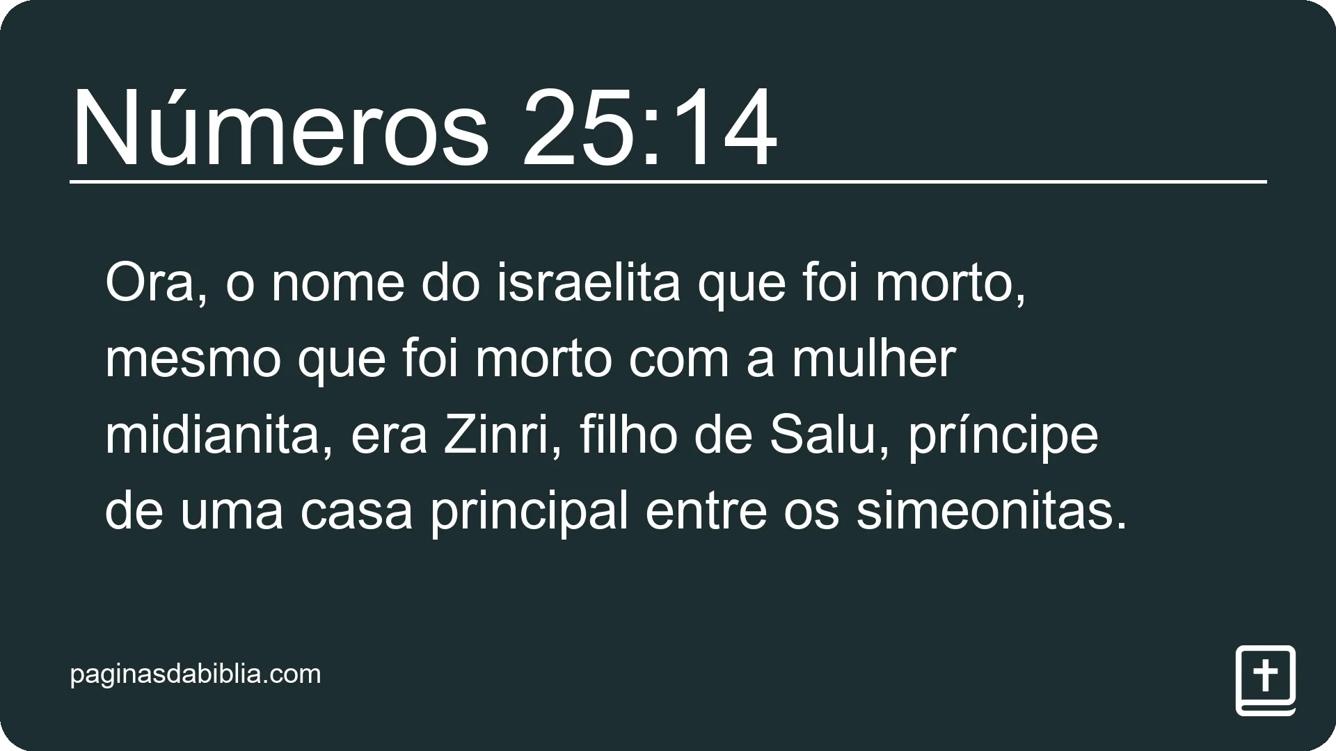 Números 25:14