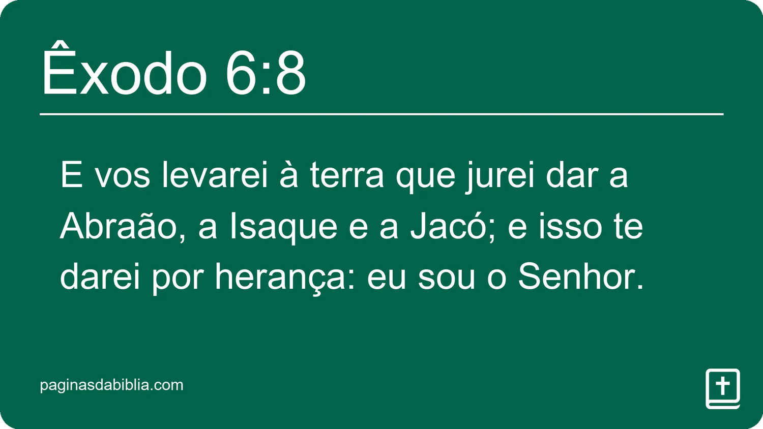 Êxodo 6:8