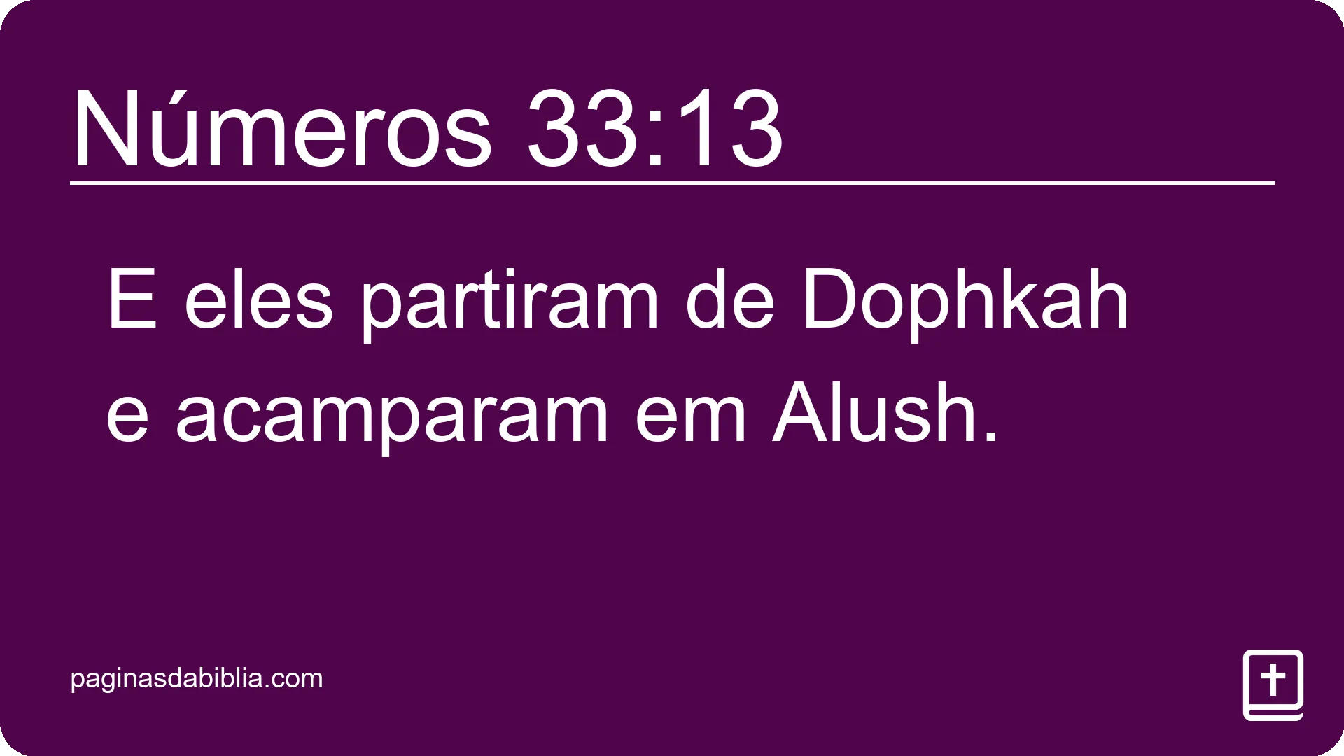 Números 33:13