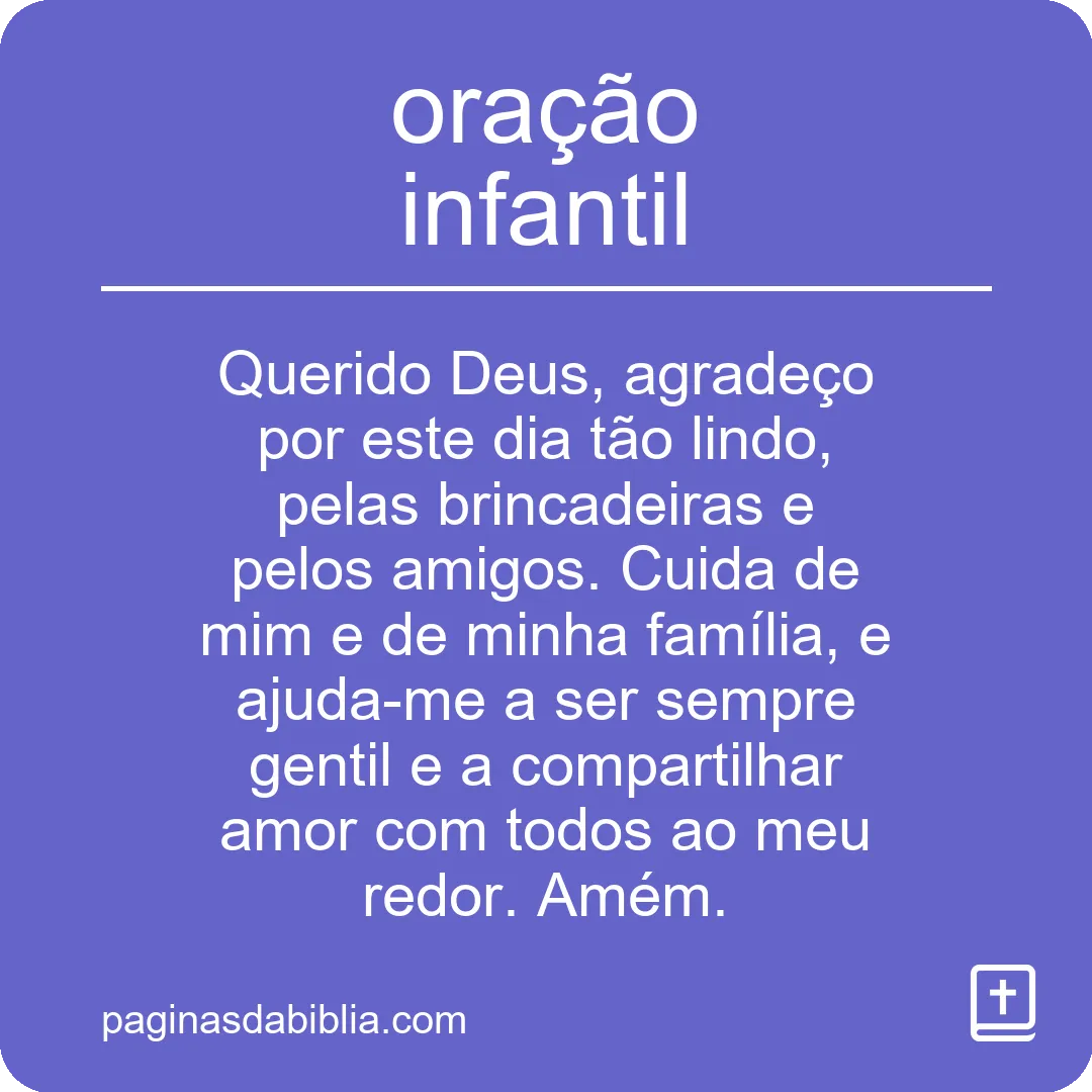 oração infantil