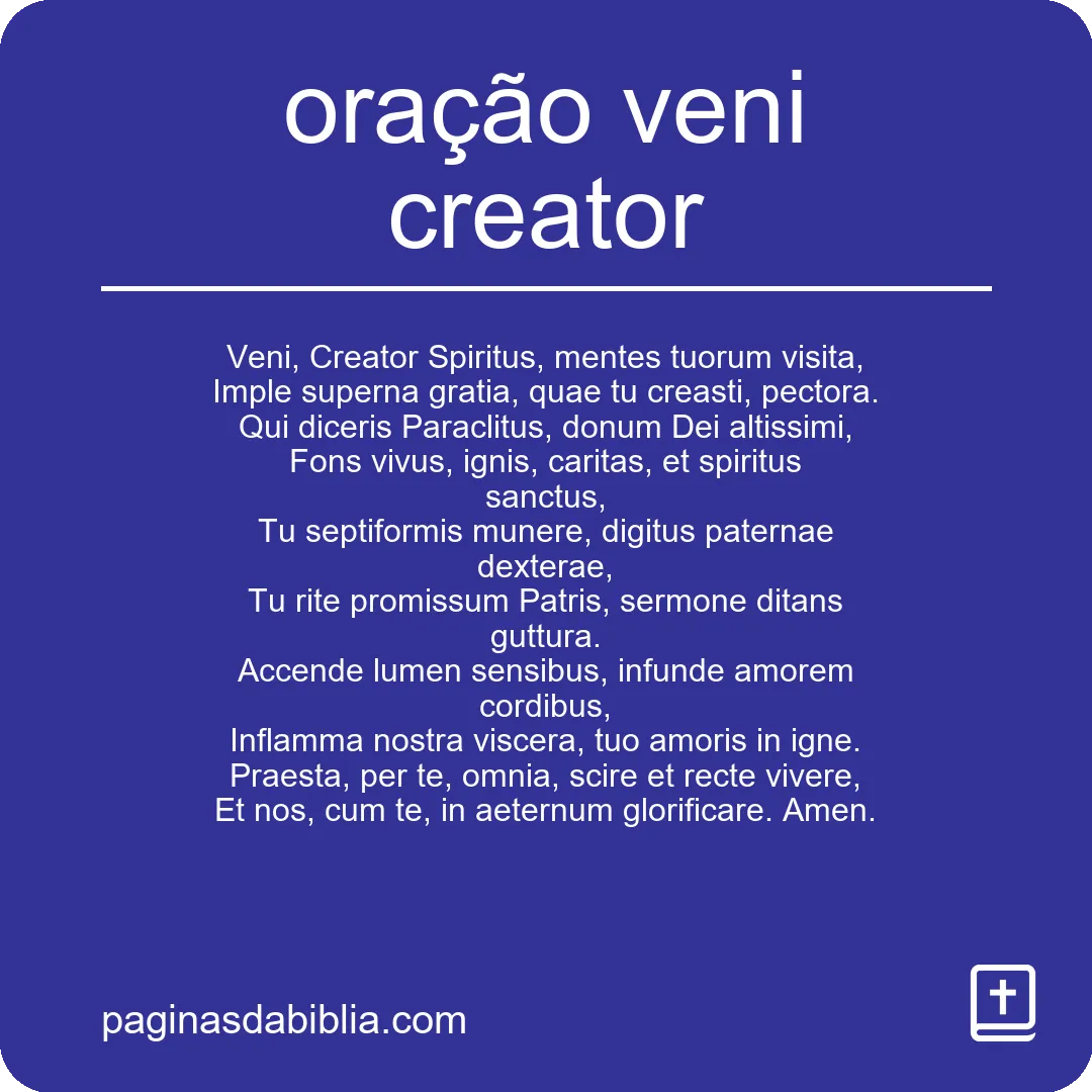 oração veni creator