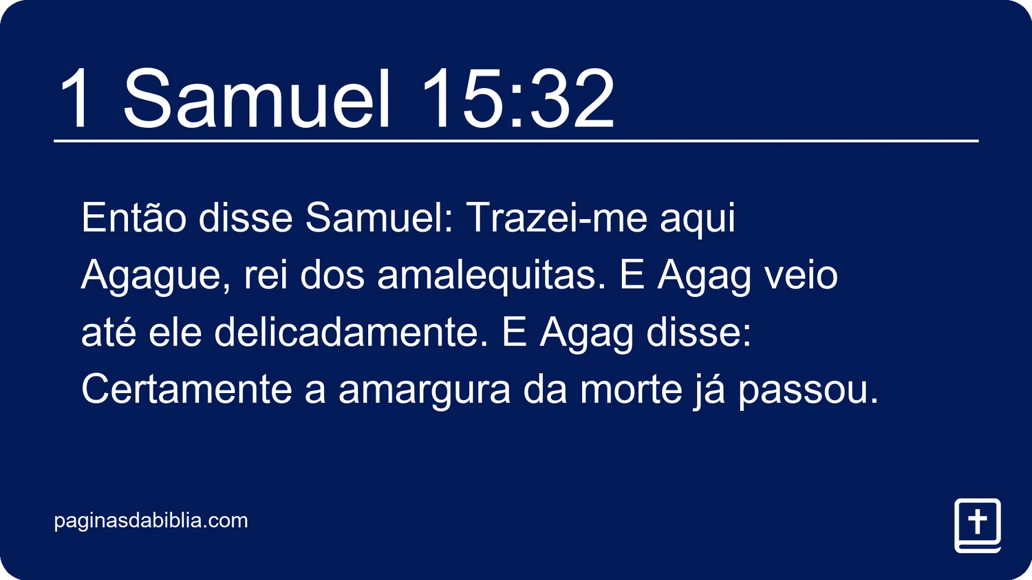 1 Samuel 15:32