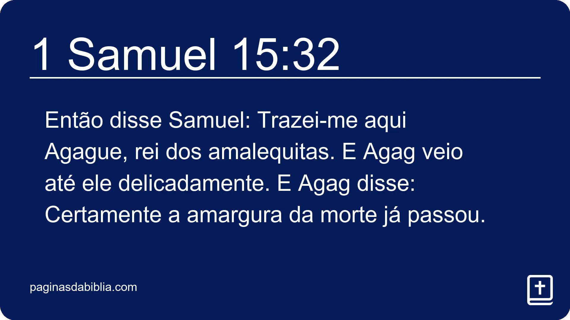 1 Samuel 15:32