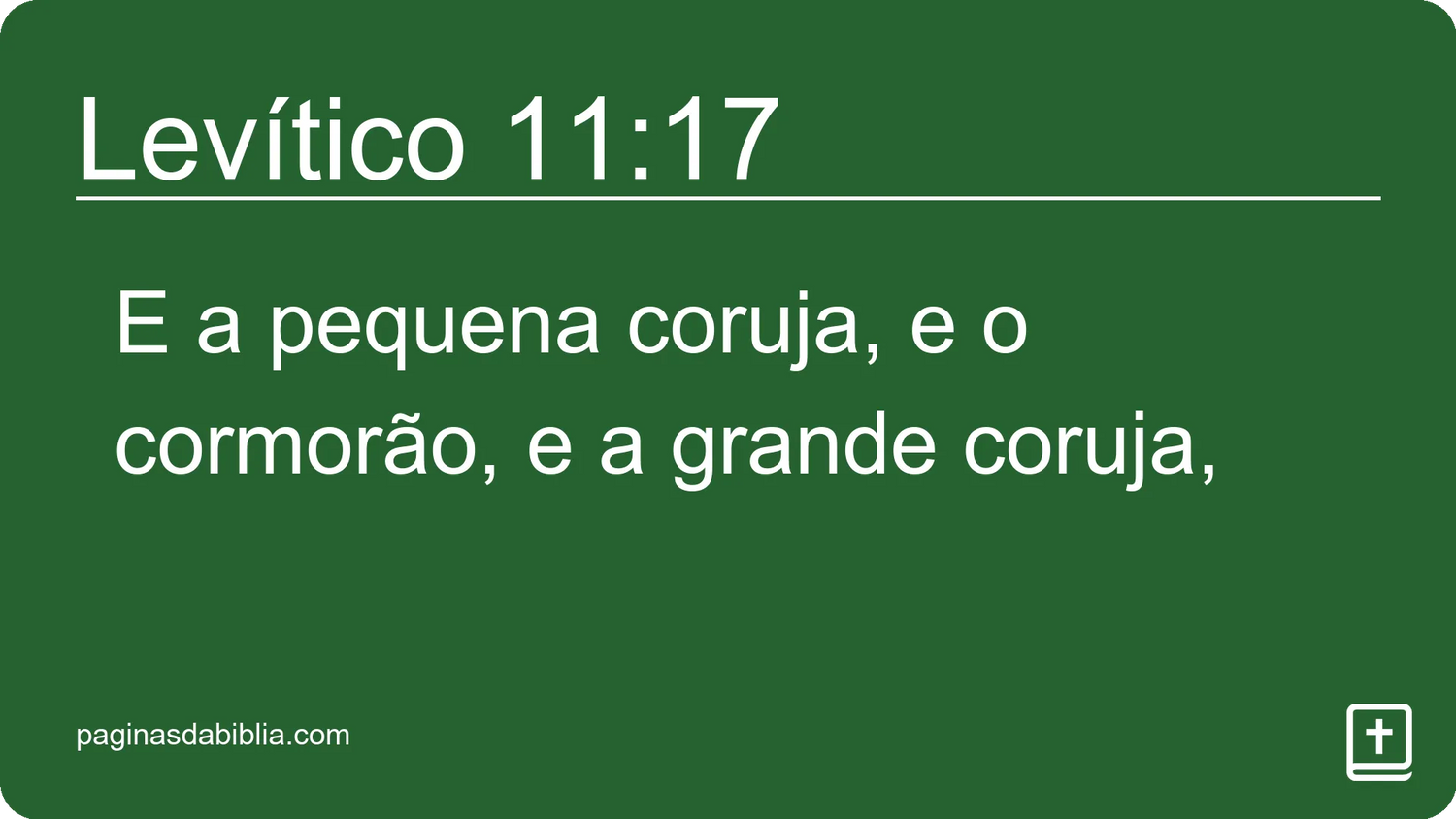 Levítico 11:17