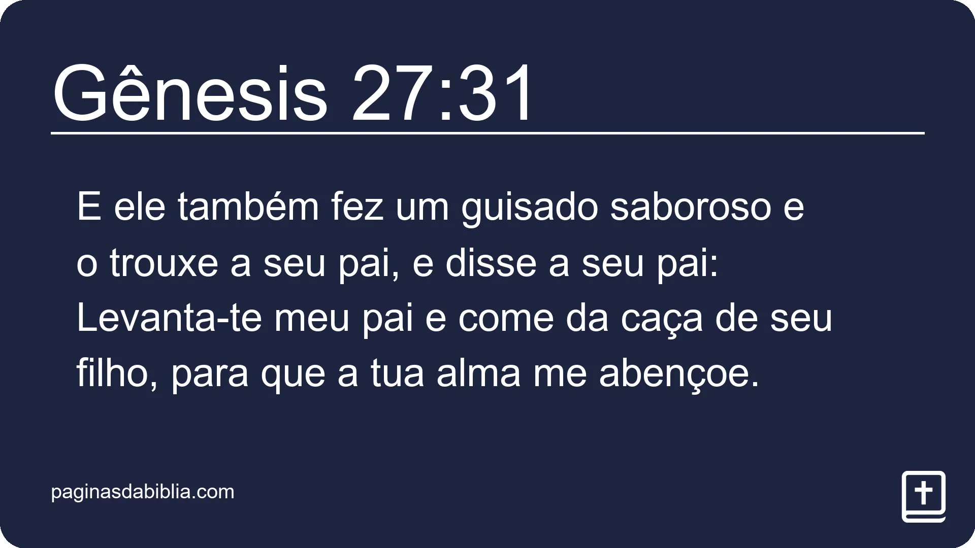 Gênesis 27:31