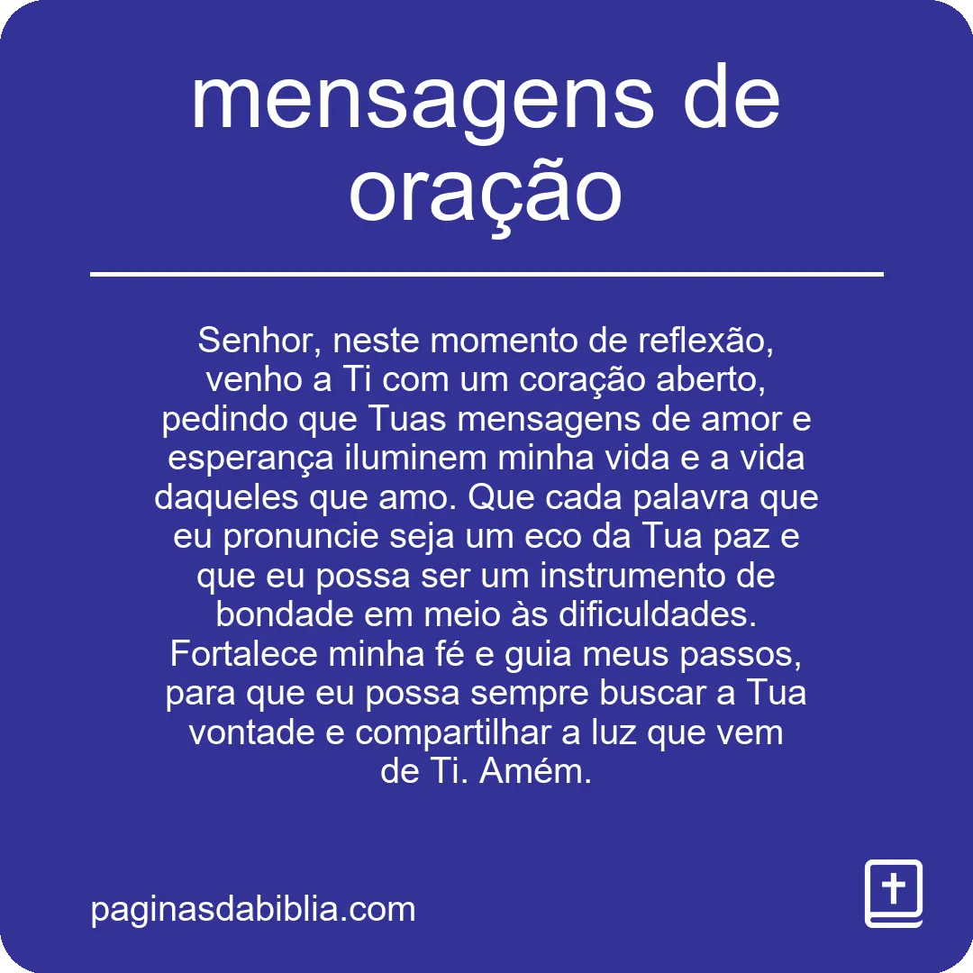 mensagens de oração