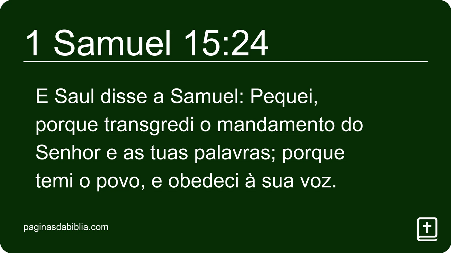 1 Samuel 15:24