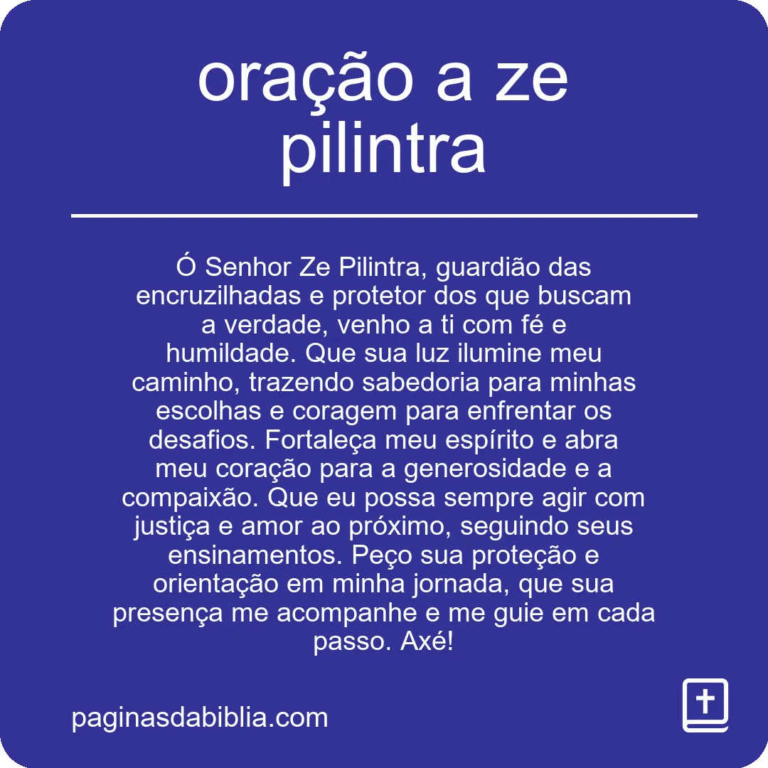 oração a ze pilintra