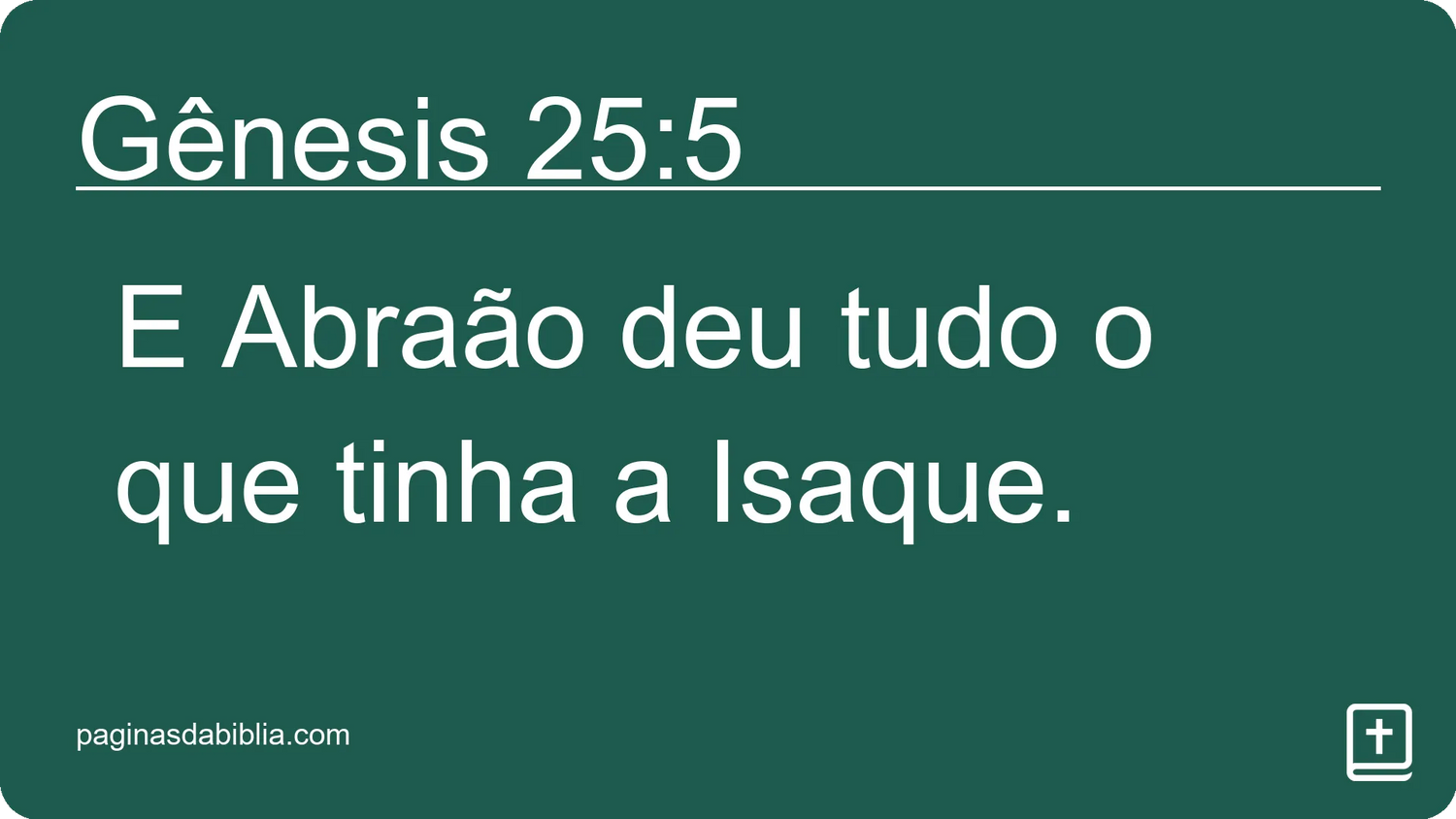 Gênesis 25:5