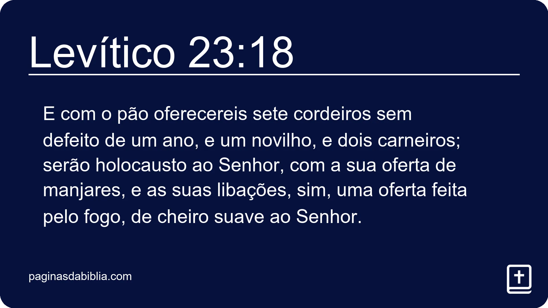 Levítico 23:18