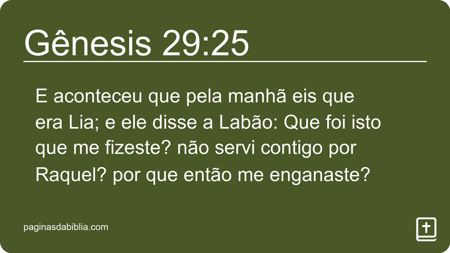 Gênesis 29:25