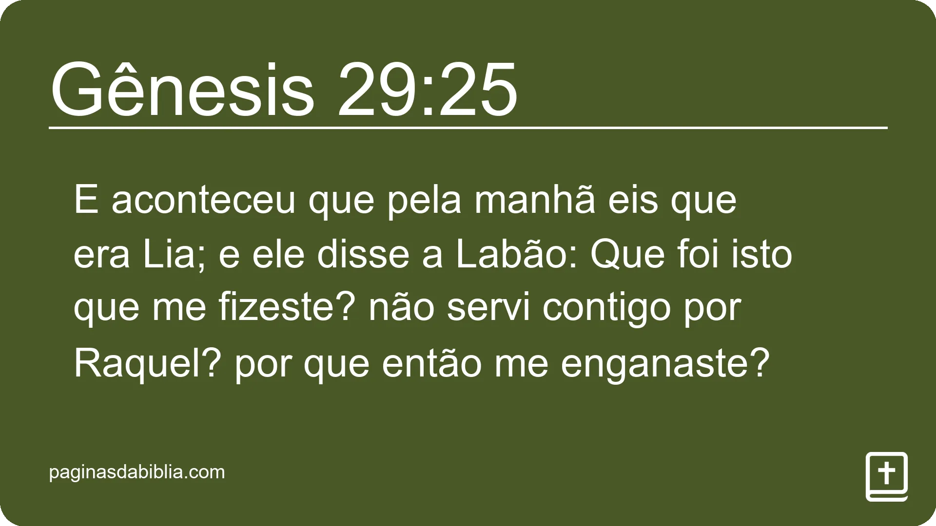 Gênesis 29:25