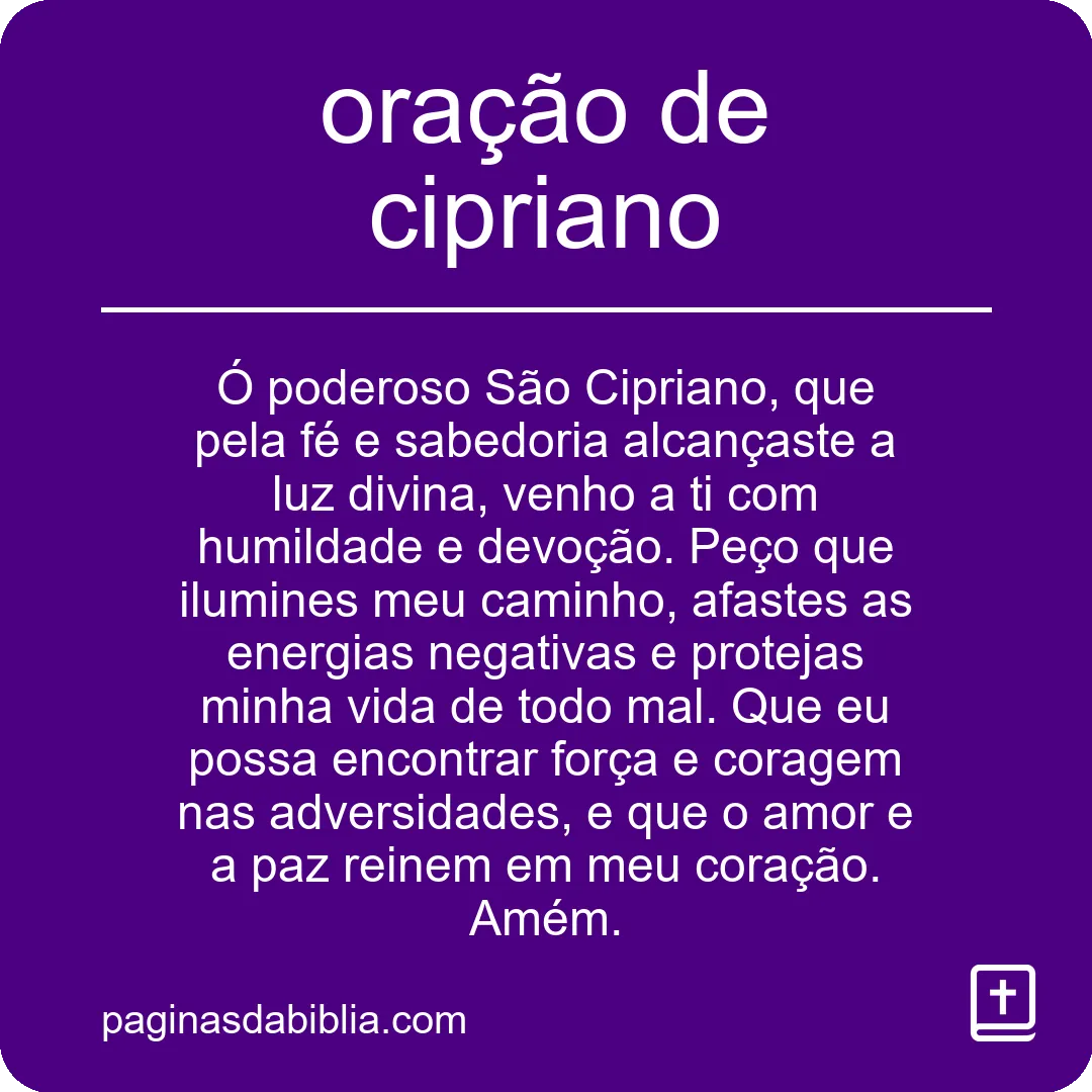 oração de cipriano