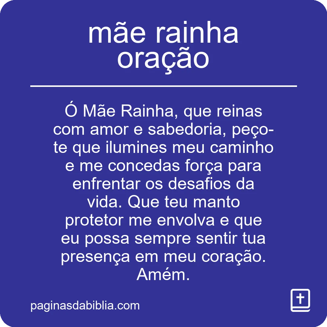 mãe rainha oração