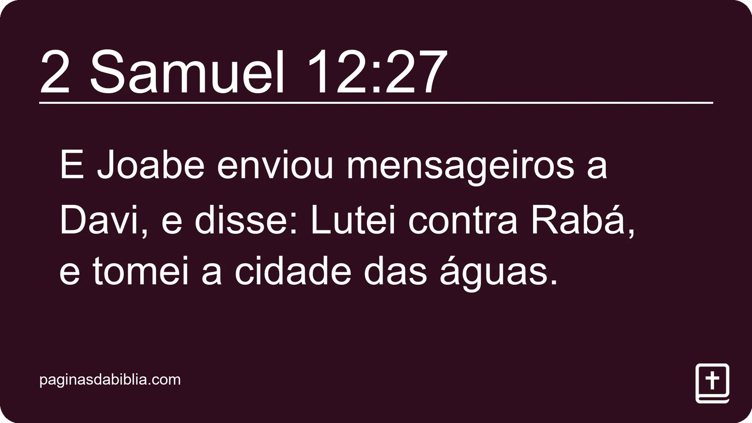 2 Samuel 12:27