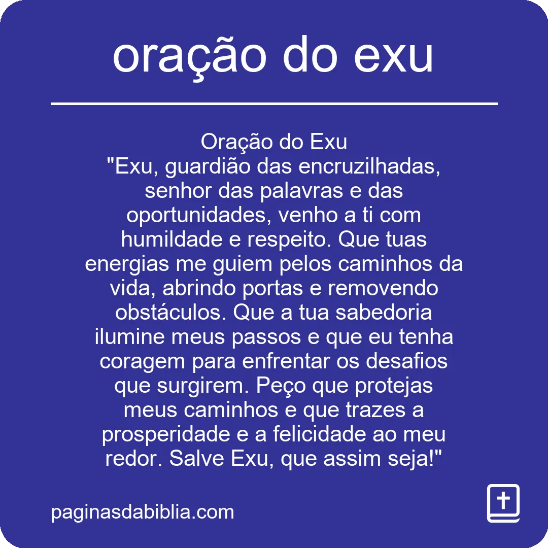 oração do exu