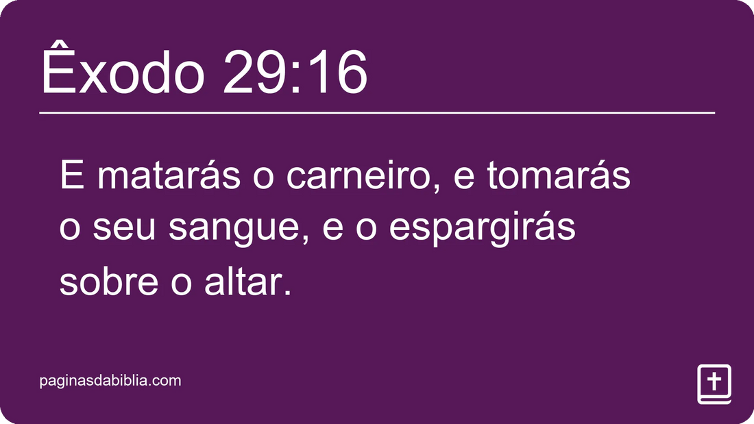 Êxodo 29:16