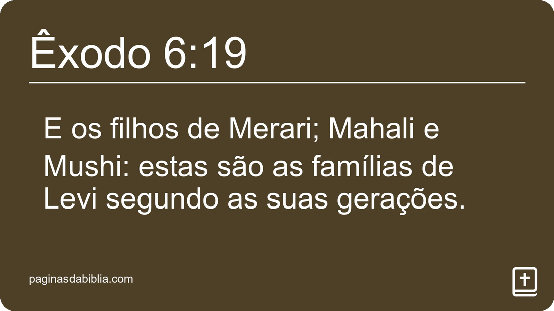 Êxodo 6:19