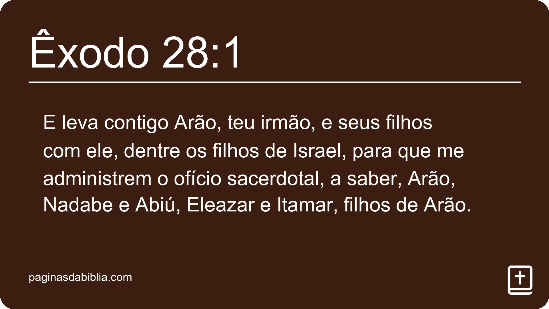 Êxodo 28:1