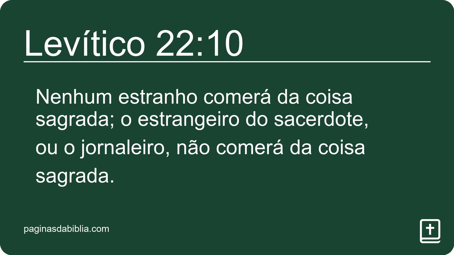 Levítico 22:10