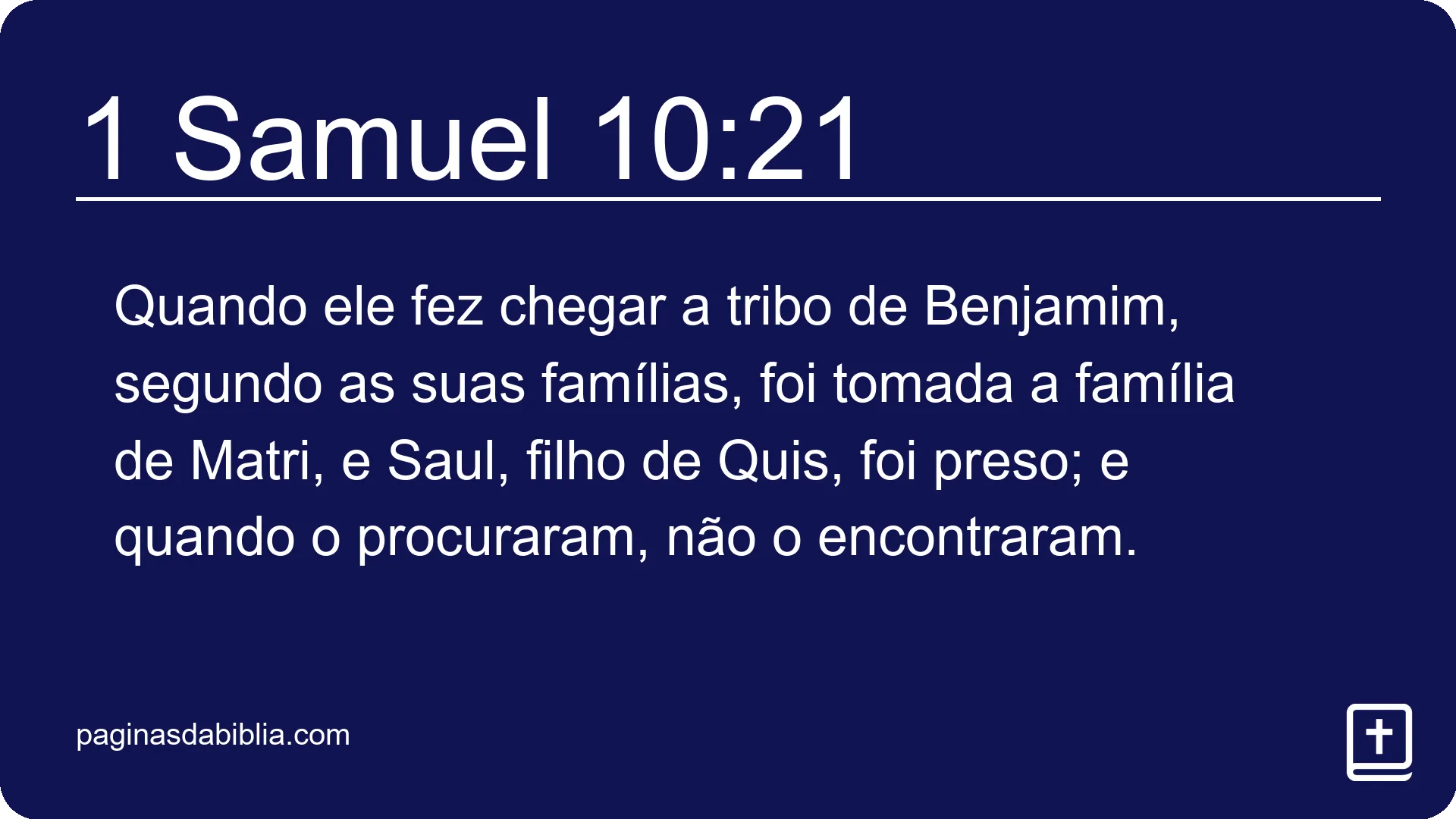 1 Samuel 10:21