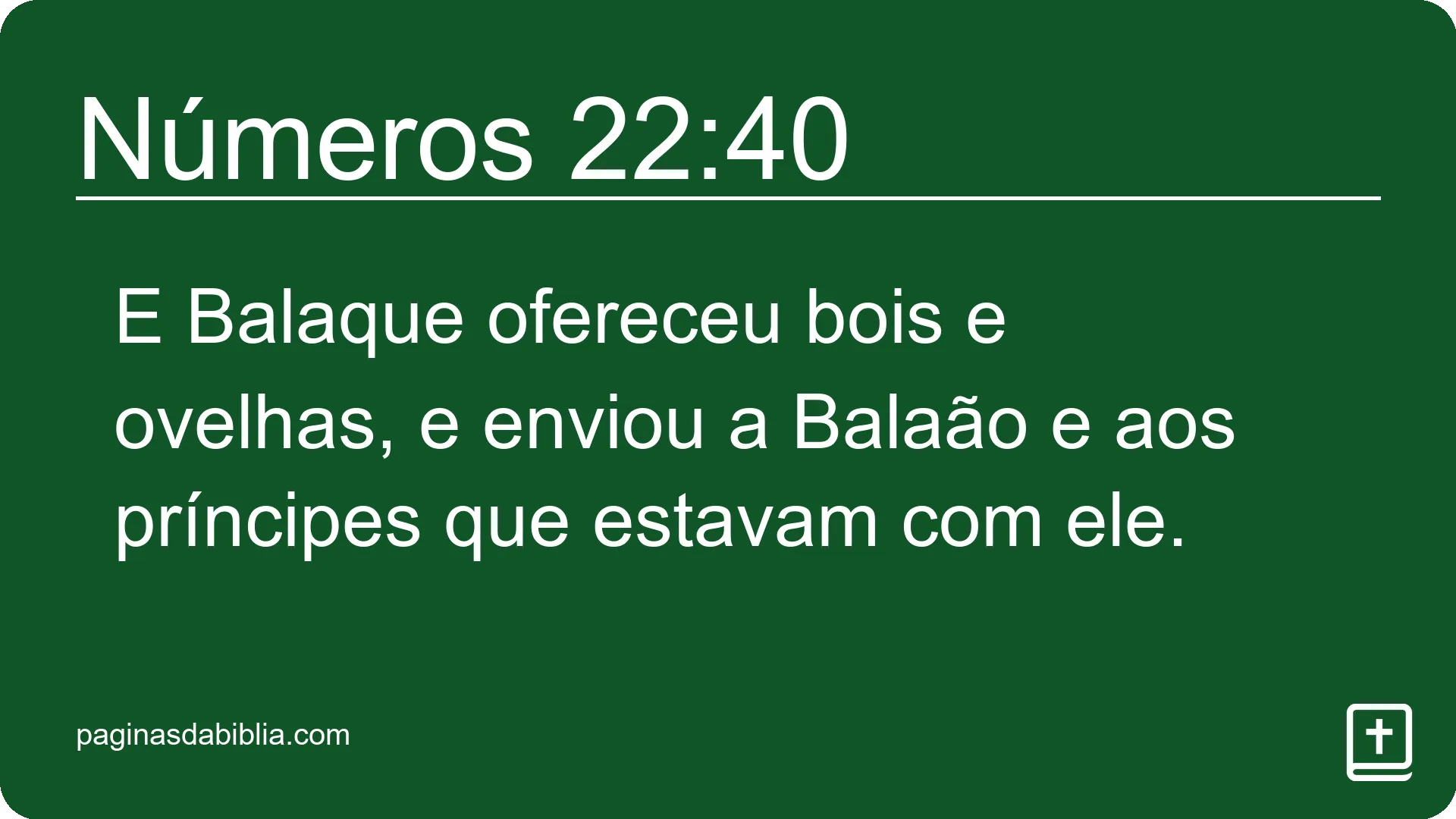 Números 22:40