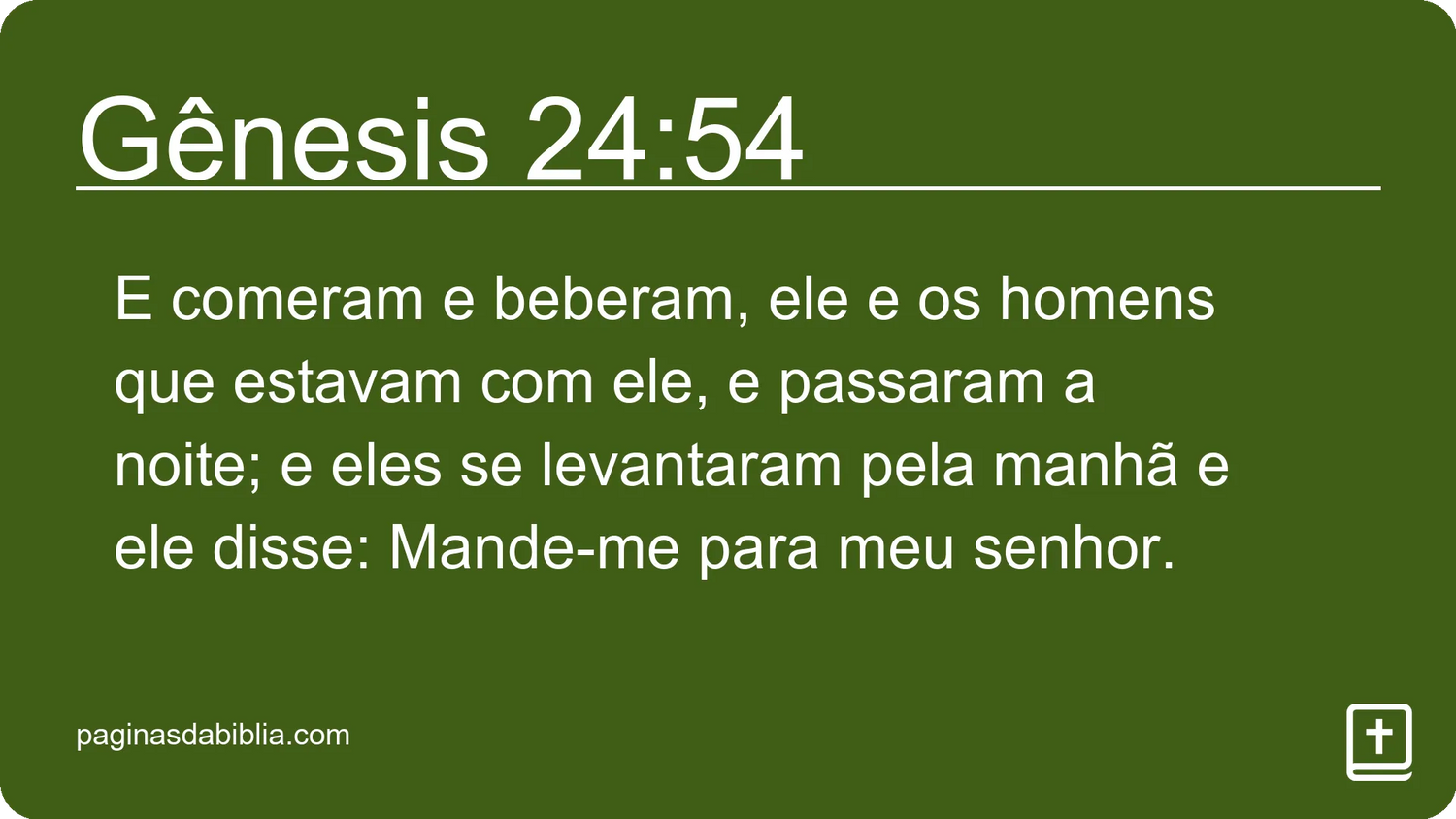 Gênesis 24:54